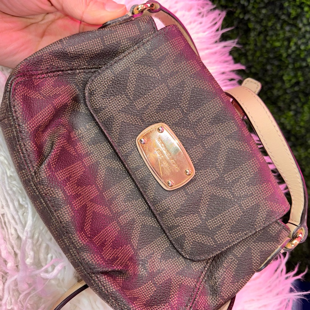 Michael Kors Brown and Tan Shoulder Bag